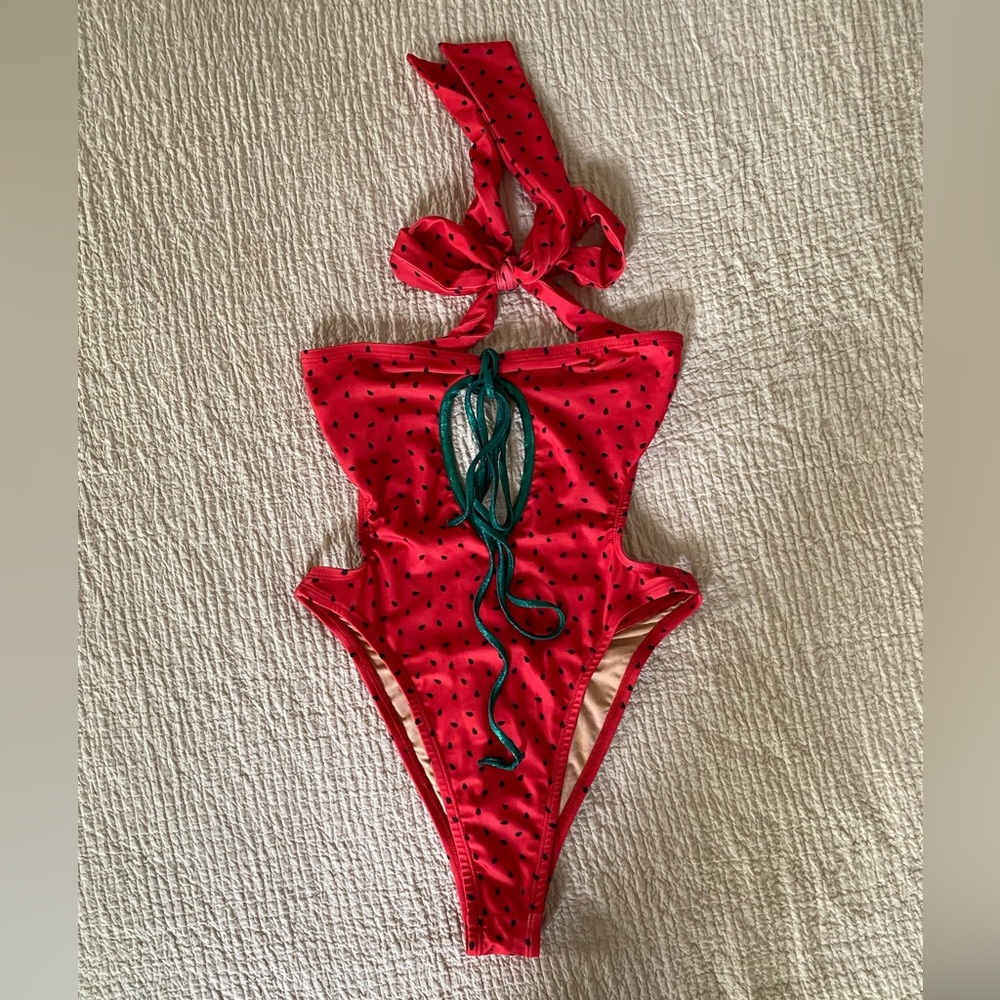 Lucy In The Sky Red Watermelon One Piece Swimsuit
